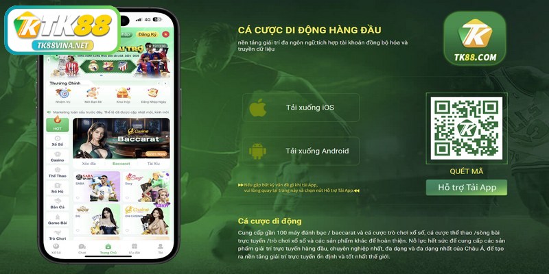 Đăng nhập TK88 trên ứng dụng điện thoại mang đến sự tiện lợi